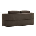 thumbnail image 5 of Aukfa 75-inch Convertible Loveseat Sofa Bed, Reversible Backrest, Faux Fur, No Assembl, Brown, 5 of 6