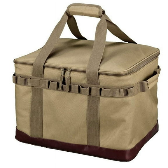 Khaki Outdoor Camping Picnic Bag Hiking Picnic Storage Bag Food Bag Large Storage Light Tableware Picnic Bag