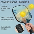 thumbnail image 2 of Pickleball Paddles Set Of 2, Fiberglass Surface, Tropical Jungle Print, 4 Balls & Bag, 2 of 5