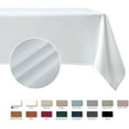 thumbnail image 4 of Faux Linen Texture Tablecloth Stain Resistant Waterproof, Wrinkle Resistant Washable Table Cloth, Fabric Table Cover for Dining Room, Indoor and Outdoor Use, Rectangle 60 x 120 Inch, White, 4 of 6