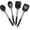 Black, variant on Kiibsot Cooking Utensils Set of 4, Silicone Kitchen Utensils for Non-stick Cookware, Heat Resistant & Non-toxic Slotted Spatula Solid Spoon Turner for Flipping Mixing Serving Basting