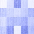 thumbnail image 1 of Ahgly Company Indoor Square Checkered Blue Modern Area Rugs, 7' Square, 1 of 4