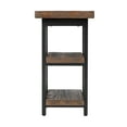 thumbnail image 6 of Alaterre Furniture Pomona Industrial Natural 2-Shelf Solid Pine Wood End Table with Metal Legs, Rustic Natural, 6 of 13