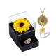 thumbnail image 1 of Flor Eterna Exquisita Caja De Regalo Con Collar de Girasol Para Mujer, Malubero, Amarillo, Plateado, 1 of 4