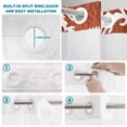 thumbnail image 5 of No Hook Shower Curtain, Burnt Orange Coastal Coral Shower Curtains for Bathroom with See Through Top Window, Summer Nautical Sea Beach Ocean Waterproof & Washable Bath Curtain Stand Up Stall 36"x72", 5 of 9