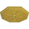 thumbnail image 3 of 29 1/8"OD x 2 1/4"ID x 1 1/8"P Spring Octagonal Ceiling Medallion (Fits Canopies up to 3"), Hand-Painted Rich Gold, 3 of 6