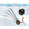 thumbnail image 3 of Towallmark Snow Shovel Pusher for Driveway, Large 29" W Heavy Duty 2-Wheel Snow Shovel with Double Rod,5 Level Adjustable Height Handle,Snow Plow for Sidewalk, 3 of 9