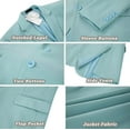 thumbnail image 6 of ETHAN Blazer for Men for Wedding Prom Party Lightweight Casual Solid Two Button Slim Fit Sport Coat for Men Mint Green S, 6 of 7