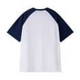 ZCFZJW Mens Splicing Tops Casual Raglan Short Sleeve Crewneck Basic