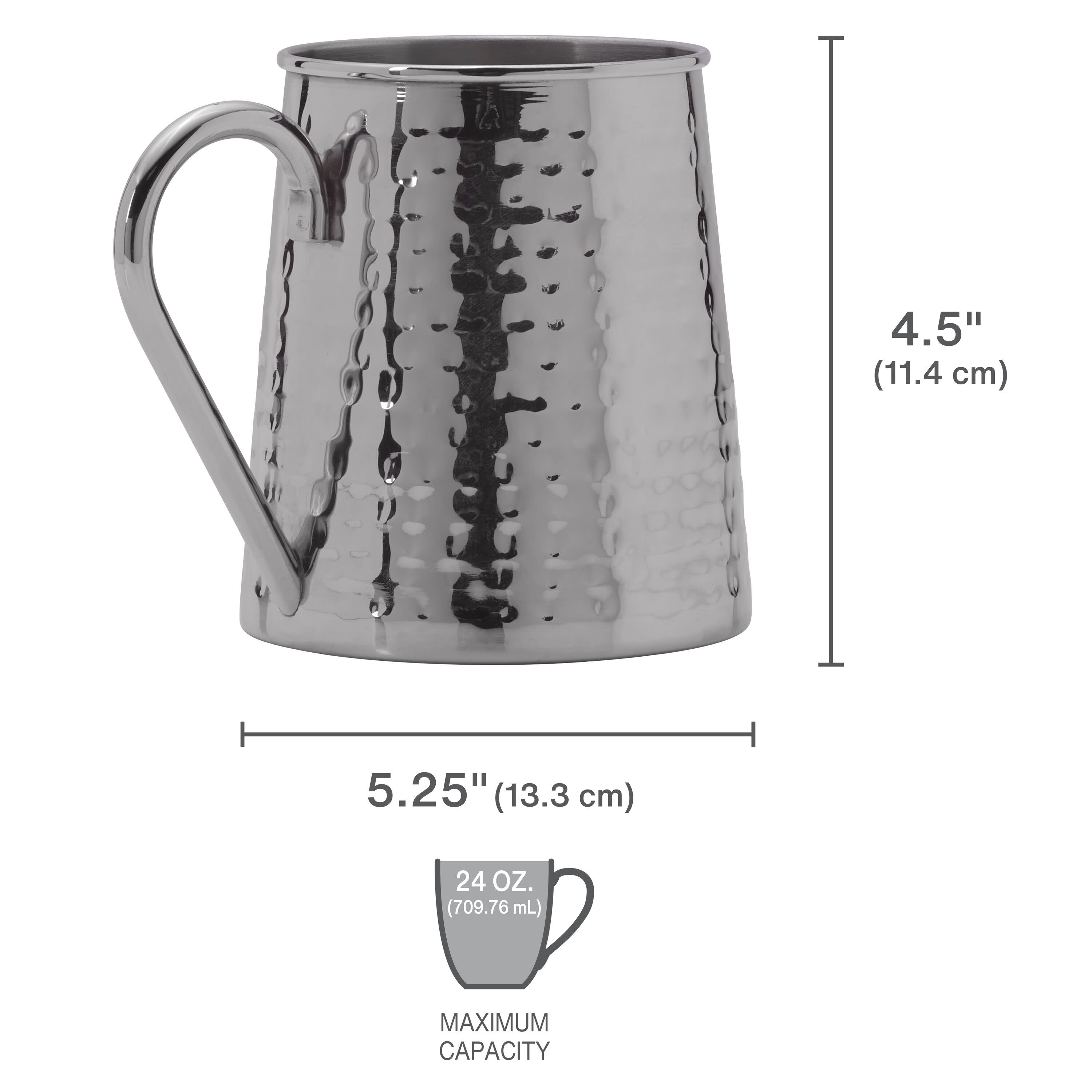 D AND J SET OF 2 STAINLESS BAR MUGS 24OZ