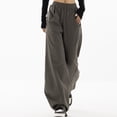 thumbnail image 2 of Sports Pants for Women Straight Loose Wide Leg High Waist Casual Sweatpants, 2 of 7
