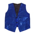 thumbnail image 6 of Sparkly Sequin Vest for Boys Girls Shiny Dance Vests Open Front Sleeveless Jacket Coat Vest Tops for Performance, 6 of 6