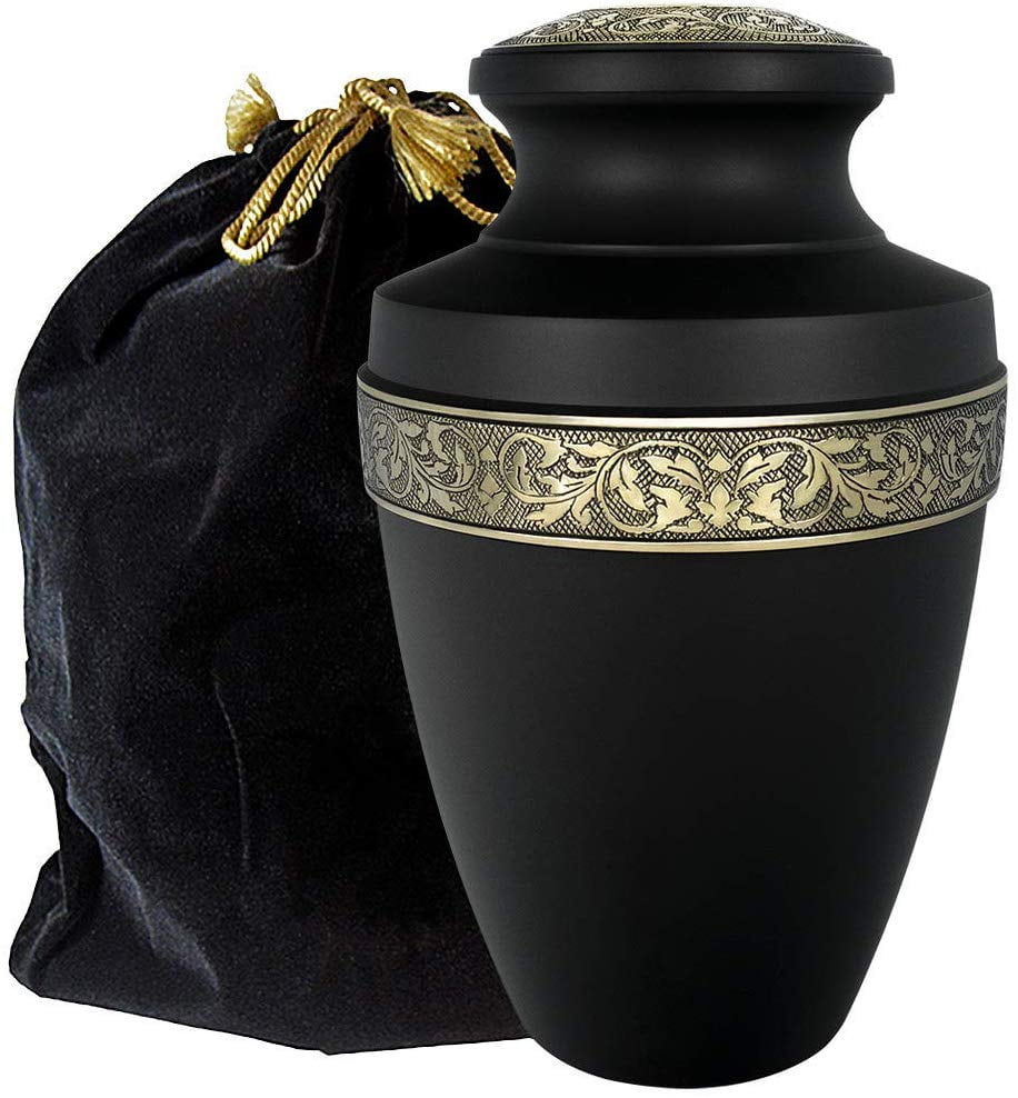 Serenity Black Large Adult Urns For Cremation Ashes In Home For up to