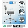 thumbnail image 3 of Boss Office Products Antimicrobial Vinyl Midback Medical Rolling Stool, Grey, 3 of 11