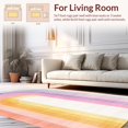 thumbnail image 2 of ODIKA 4'x6' Machine Washable Non-Slip Area Rug, Playful Arc with Pastel Tones and Minimalist Lines High Traffic Rug, Peach, 144367, 2 of 7