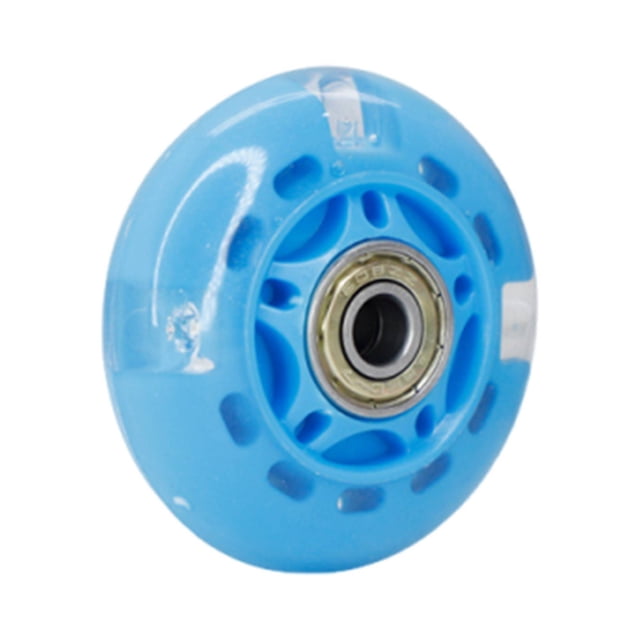predolo Roue de Patin Lumineuse Silencieuse Roue de Patin à Roulettes Clignotante Pièce de Rechange en Caoutchouc PU Durable pour Enfants, Enfants