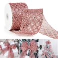 thumbnail image 1 of Cinta trenzada con purpurina de color oro rosa MAYREEL, 6 cm x 9 m, 1 of 8