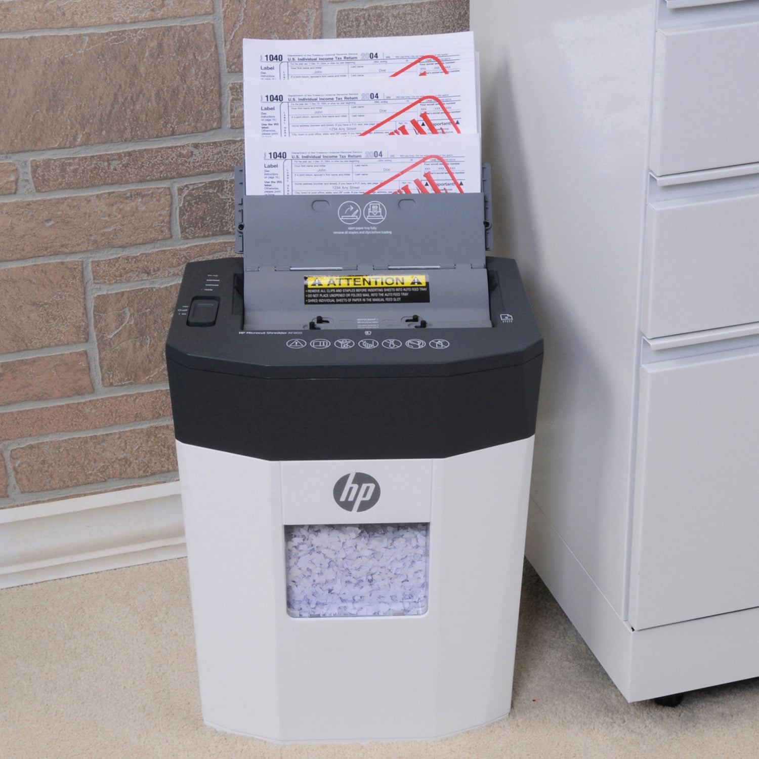 HP AF809 80-Sheet Microcut Auto-Feed Shredder, 91032T