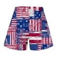 thumbnail image 5 of CALAFEBILA Cotton Linen Bermuda Shorts for Women Independence Day American Flag Graphic 4th of July Vacation Women Short with Pockets, 5 of 5
