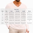 thumbnail image 3 of XuJwPNcy Men's T Shirts Long Sleeve Tops with Thumbhole Soft Casual V Neck Basic Tee(Beige,3X-Large), 3 of 7