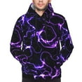 thumbnail image 3 of Zufioo Galaxy Lightning Design Fleece Comfortable Hoodie for Mens,Sweatshirt for Men,Pullover Hooded Sweatshirt for Men -3X-Large, 3 of 5