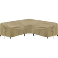 thumbnail image 2 of Outdoor Sectional Sofa Cover Waterproof V Shaped Patio Furniture Covers for Deck, Lawn and Backyard, 89”x89”, Gray, 2 of 9