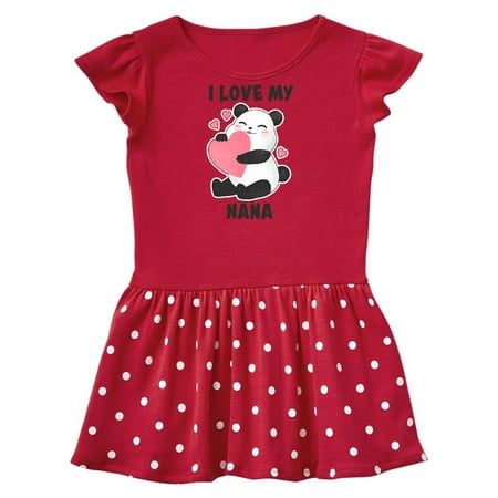 

Inktastic I Love My Nana with Panda Illustration Gift Baby Girl Dress