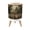Color 1, variant on Small Trash Can with Lid Moose Standing Snowy Forest Sunset Wooden Paw Print Frame 1.8 Gallon Dog Proof Trash Can Round Garbage Can Waste Bin Wastebasket for Bathroom Bedroom Living Room