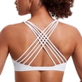thumbnail image 1 of Top Deportivo CRZ YOGA Sin Aros con Relleno y Diseño Cruzado Blanco Talla S, 1 of 4