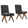 thumbnail image 2 of Modway Lyra Fabric Dining Room Side Chair - Set of 2 in Dark Gray Fabric, 2 of 10