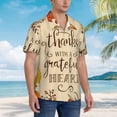thumbnail image 3 of Balery Thanksgiving With A Grateful Heart Camisas hawaianas de manga corta para hombre, camisas playeras de corte holgado, camisas de vacaciones con botones,XX-Large, 3 of 7