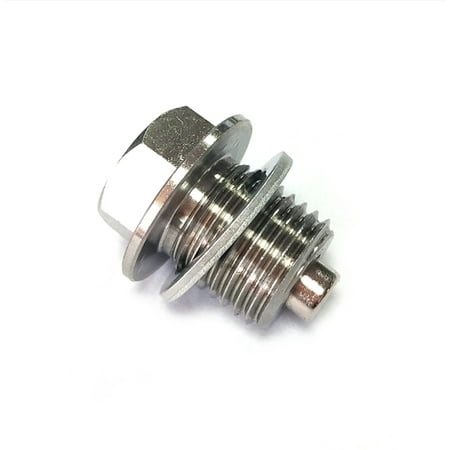 

HGYCPP CNC Stainless Steel M14x1.5 mm Frame Magnetic Oil Drain Plug Screw Bolt Washer