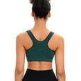 thumbnail image 6 of SAYFUT Women's Front Closure Sport Bra Removable Pads Wirefree Racerback Workout Yoga Bras, 6 of 7