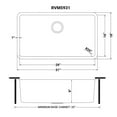 thumbnail image 4 of Ruvati Rvm5931 Modena 31" Undermount Single Basin Stainless Steel Kitchen Sink - Stainless, 4 of 11
