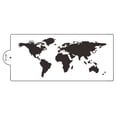 thumbnail image 1 of ENJOYW Cake Stencil World Map Pattern Bakeware PET Cookies Fondant Cutting Die for Bakery Cake Stencil, 1 of 7