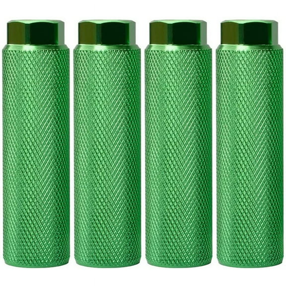 4 Pcs Bike Pegs,Aluminum Alloy Anti-Skid Lead Foot Bicycle Pedals BMX Pegs for 3/8 Inch Axles Bicycle Accessories,Green