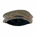 thumbnail image 2 of Mens Vintage Houndstooth Plaid Wool Blend Newsboy Flat Ivy Cap Hat, 2 of 2