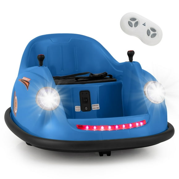 Gymax 12V Electric Kids Ride on Bumper Car Battery Powered Bumping Car w/ Remote Control Navy