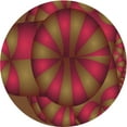 thumbnail image 1 of Ahgly Company Indoor Square Patterned Mahogany Brown Area Rugs, 3' Square, 1 of 6