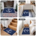 thumbnail image 5 of Nautical Anchor Door Mat Indoor Outdoor,Navy Blue Coastal Marine Minimalist Rope Non Slip Welcome Mat with Rubber Backing,Absorbent Fabric Front Door Mats Entryway Rug for Home Patio Entrance 24"x36", 5 of 8