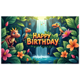 thumbnail image 7 of LUUFILx Dinosaur Themed Backdrop Happy Birthday Banner Photography Props Background Jungle Party Supplies Decors Birthday Decoration Kids Event Celebrate, 7 of 7