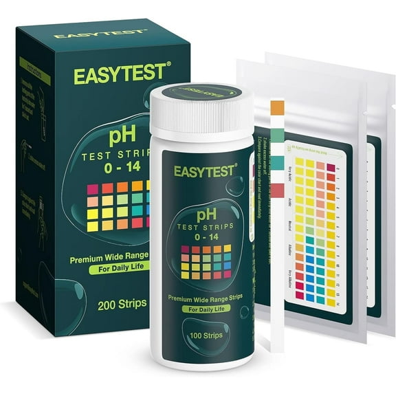 pH Test Strips - 200ct   4 Colorimetric Blocks - Easy to Use and Wide Range pH Strips - for Testing Water, Soil, Soap, Chemistry Experiment, Pet Food, Diet pH Monitoring and so on