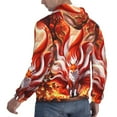 thumbnail image 6 of Fotbe Men's Hoodie with Red Sun Flame Fox Pattern - Kangaroo Pocket Pullover Hooded Sweatshirt, Perfect for Daily Wear, Travel, and Home-Medium, 6 of 7