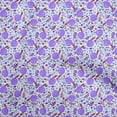 thumbnail image 1 of oneOone Viscose Chiffon Violet Fabric Fruits Peach Craft Projects Decor Fabric Printed By The Yard 42 Inch Wide, 1 of 4