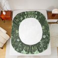 thumbnail image 5 of Feelyou Damask Flower Floral Twin Sheet Sets, Green Bohemian Paisley Twin Fitted Sheet, Mid Century Fashion Flat Sheet, Microfiber Bedroom Decor, 3pcs, 5 of 7