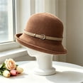 thumbnail image 2 of Women's Summer Hats Elegant Summer Short Brim Packable Cloche Bucket Church Sun Hat sun hats for women Brown One Size, 2 of 3