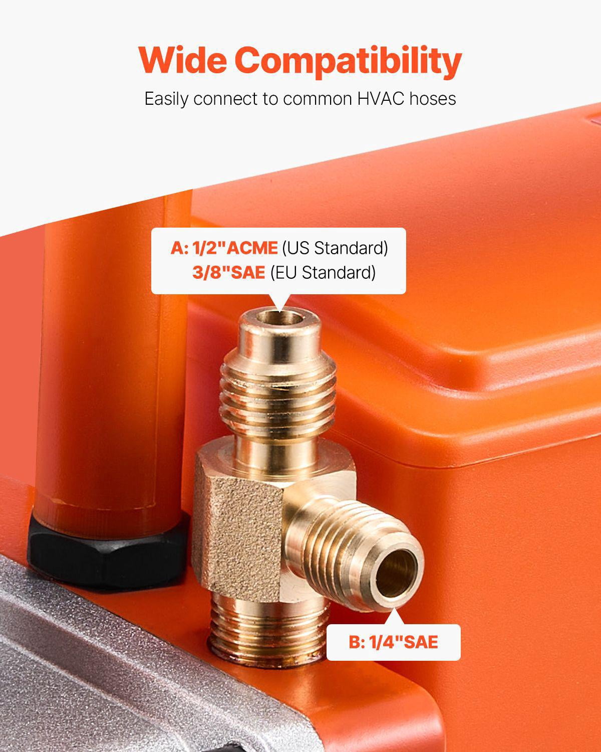 5 CFM HVAC Single Stage Rotary Vane Vacuum Pump for R134a R22 R410a Systems Auto AC Vacuum Pump Kit with Oil Bottle for Automotive Air Conditioner Maintenance and Resin Degassing