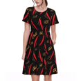 thumbnail image 1 of Vsdgher Robes Midi Maxi Décontractées pour Femmes Été 2025 Manches Courtes Légères Col Rond Robe de Plage, 1 of 6