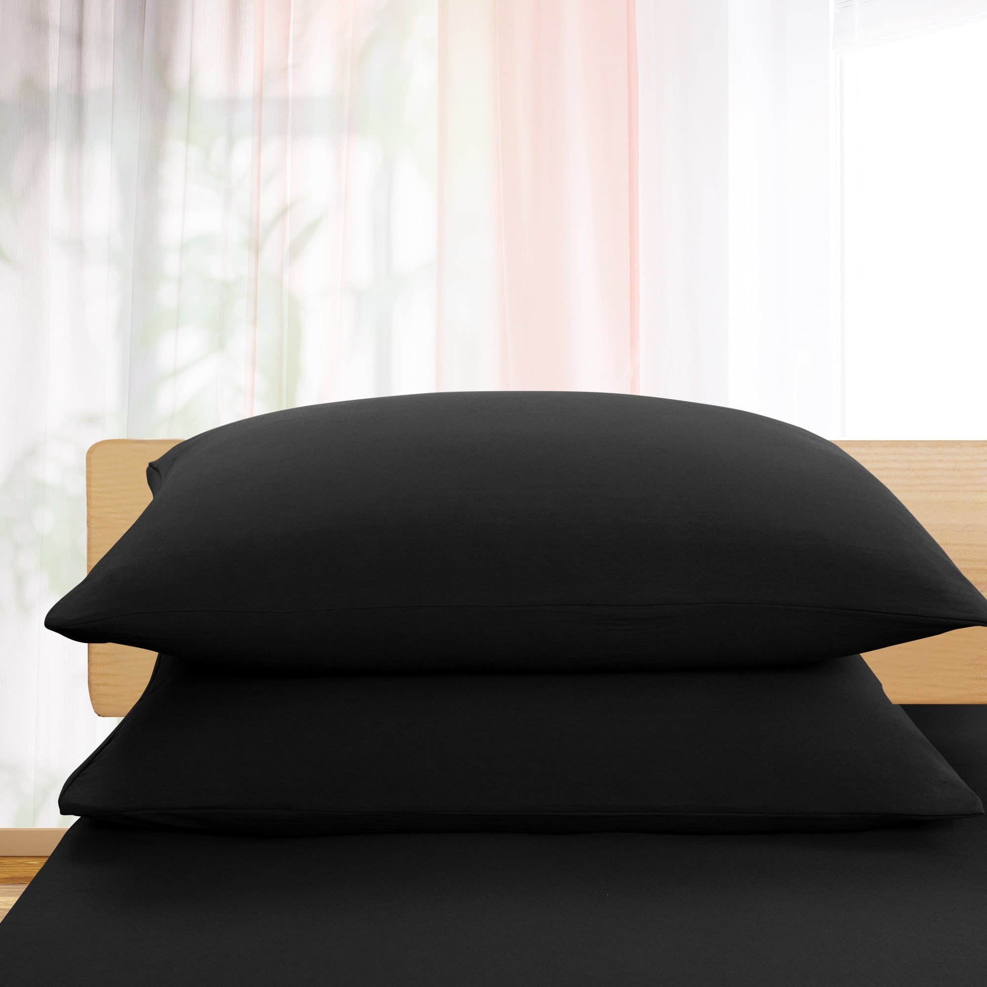 Unique Bargains 100% Microfiber Soft 3 Pieces Duvet Cover Set Full Black
