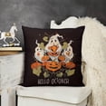 thumbnail image 2 of Funda de almohada de Halloween con diseño divertido y decorativo de felpa corta de 18 x 18 pulgadas, cojín para sofá cama de 18 x 18 pulgadas, 2 of 5